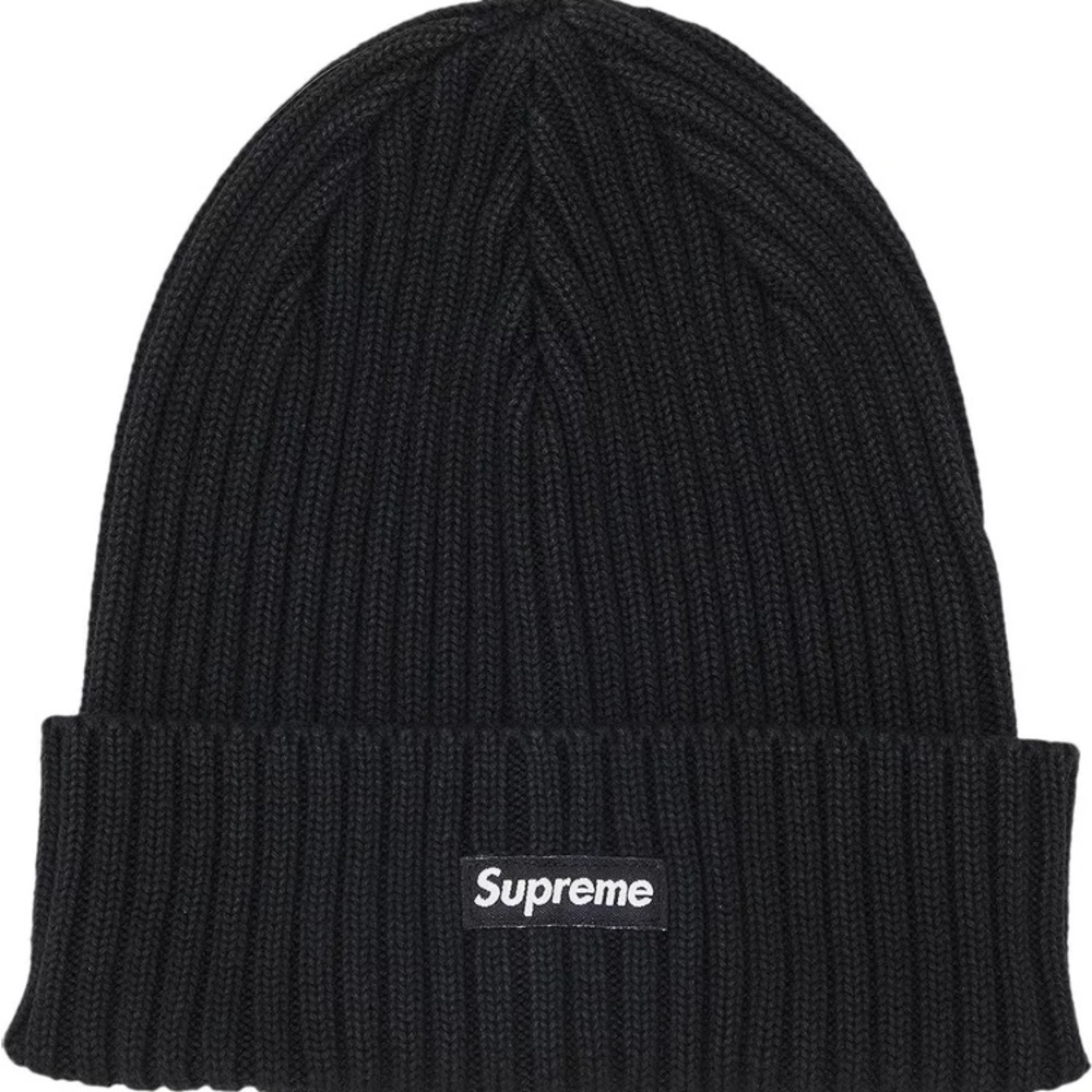 New Supreme Over-dyed black beanie